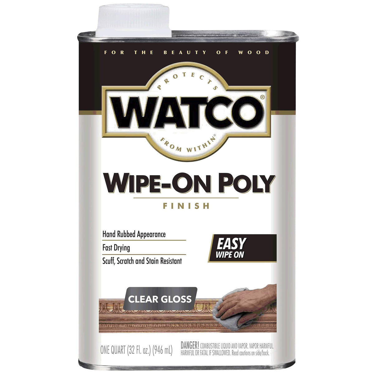 Wipe-On Polyurethane - Solvent Based - Clear - Quart