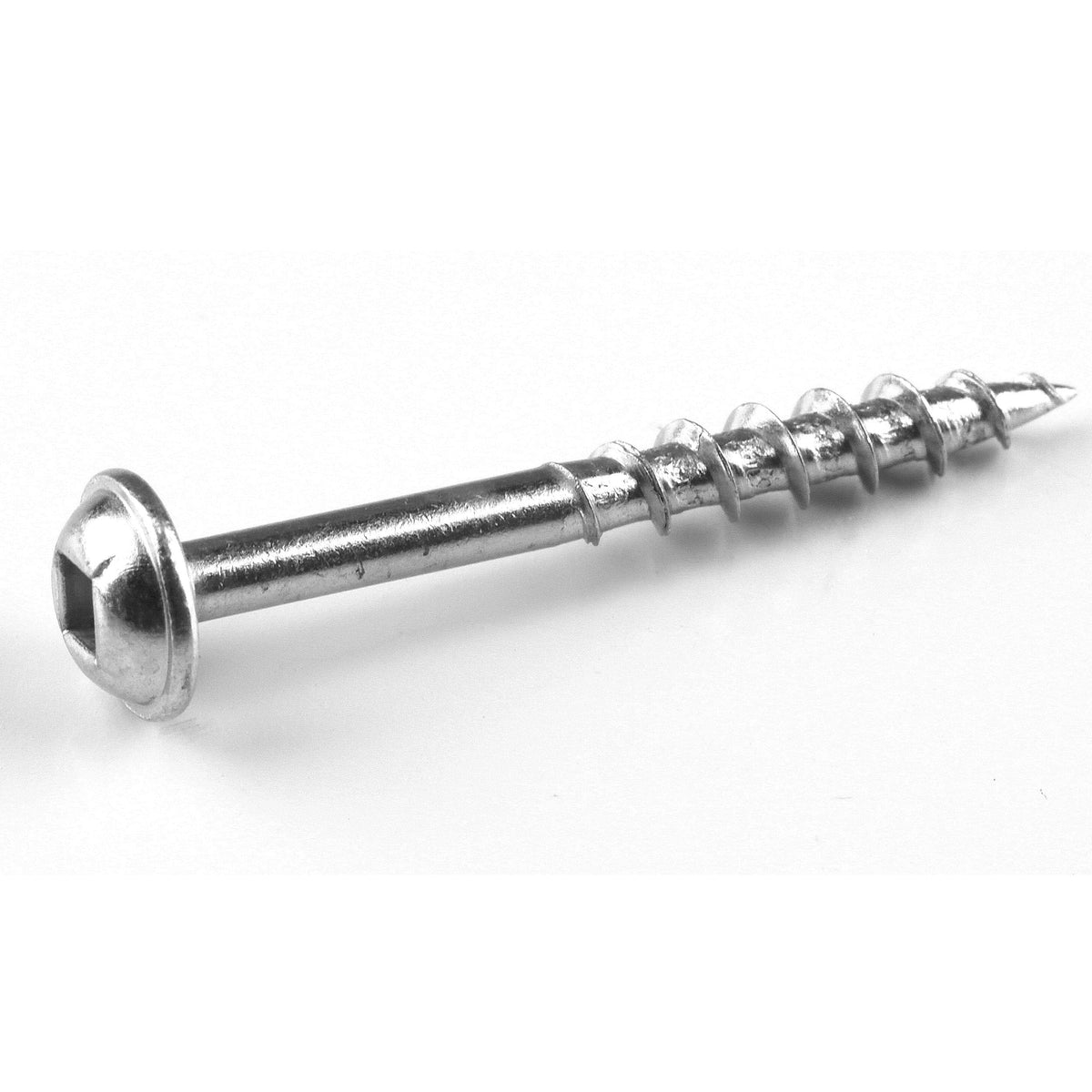 Pocket Hole Screw - #8 Coarse - Square Drive - Washer Head - Zinc