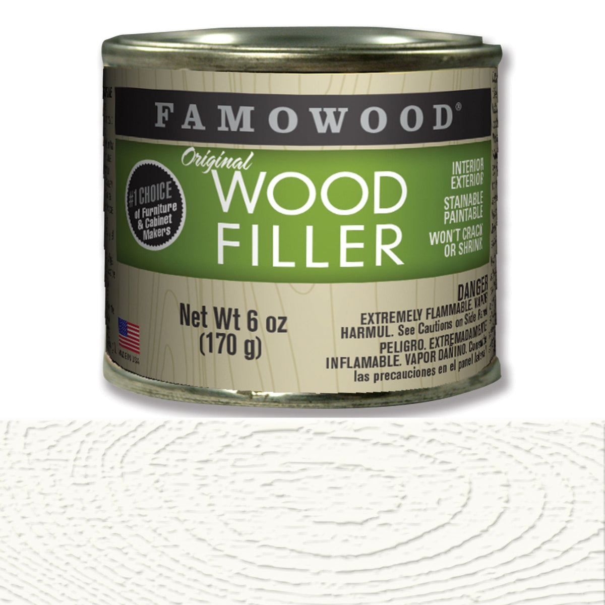 Wood Filler - Solvent Based - 6 oz