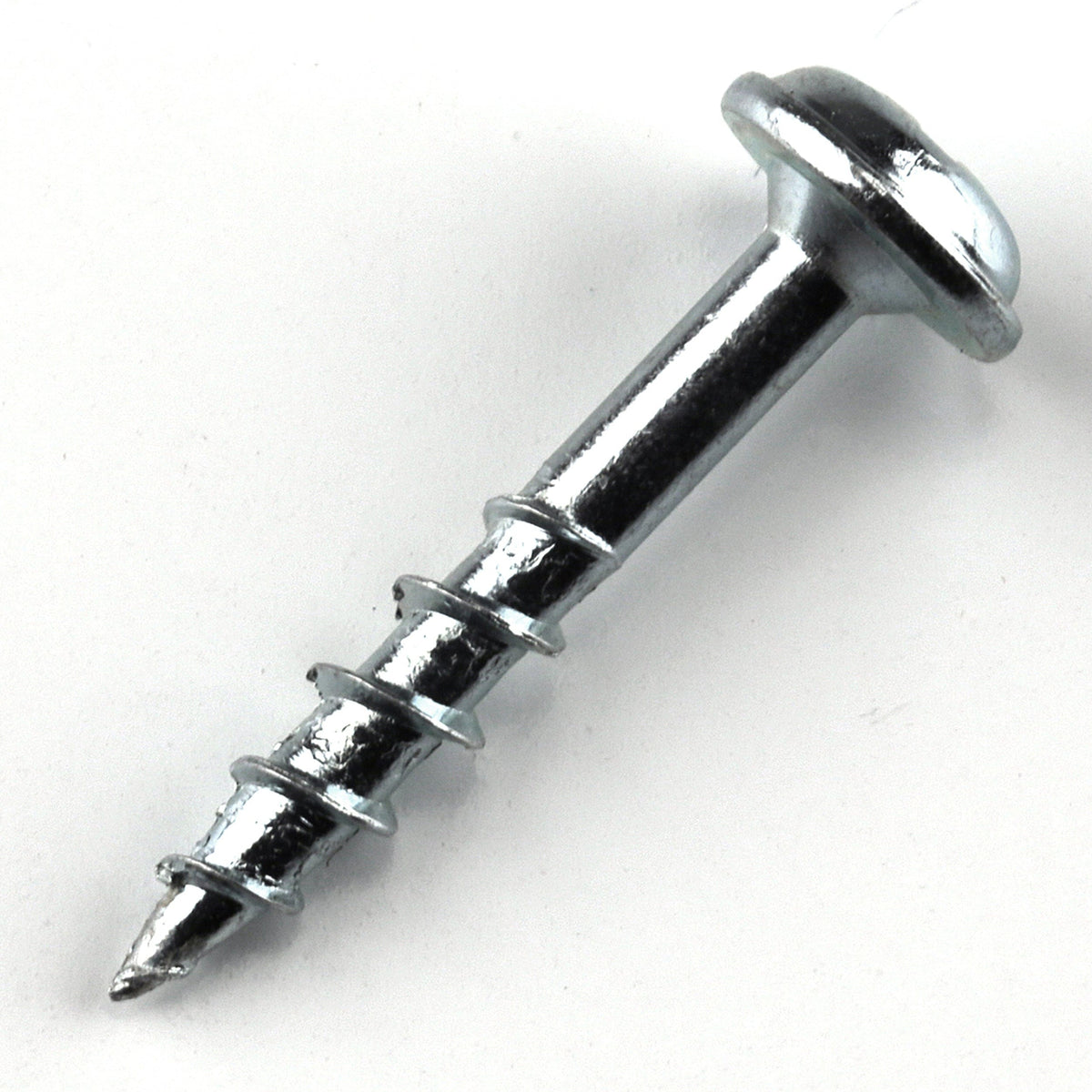 Pocket Hole Screw - #8 Coarse - Square Drive - Washer Head - Zinc