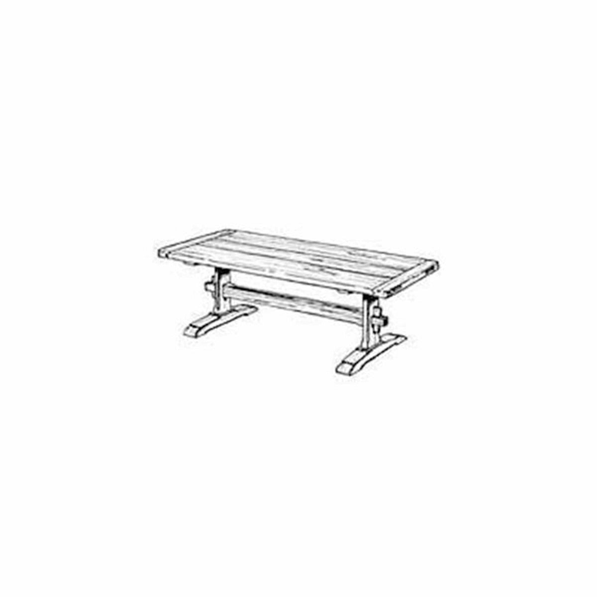 Woodworking Project Paper Plan to Build Trestle Coffee Table