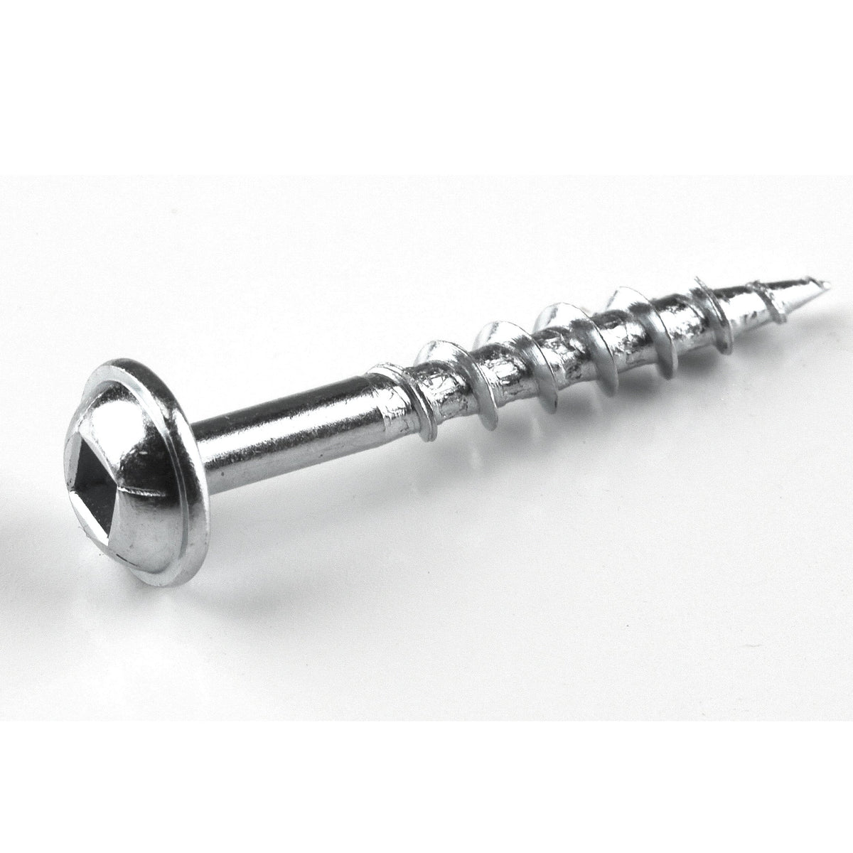 Pocket Hole Screw - #8 Coarse - Square Drive - Washer Head - Zinc