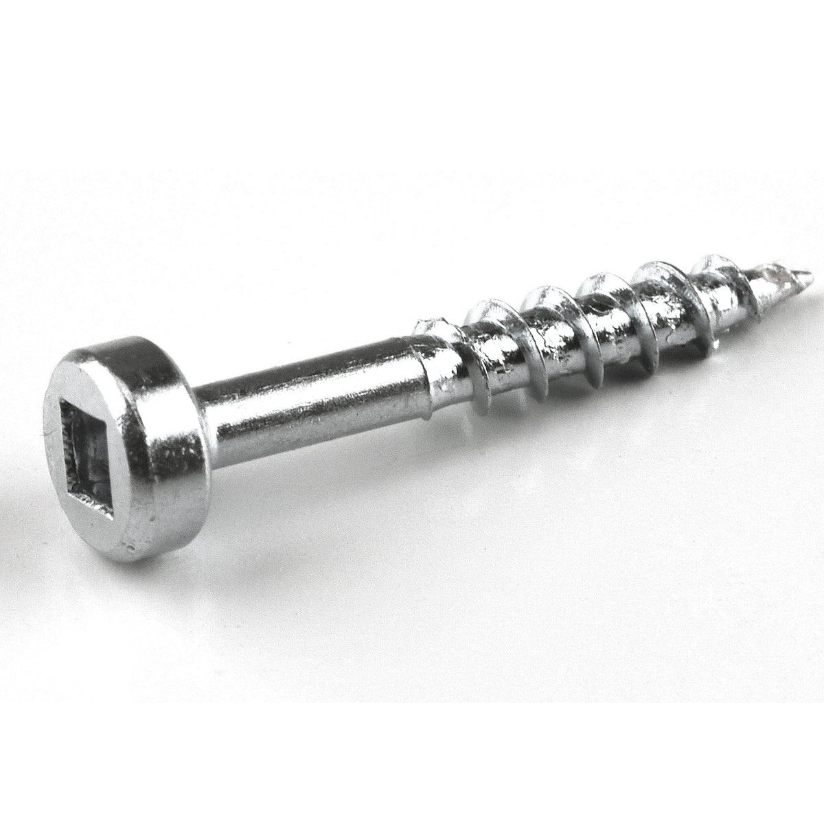 Pocket Hole Screw - #7 x 1" Coarse - Square Drive - Pan-Head - Zinc