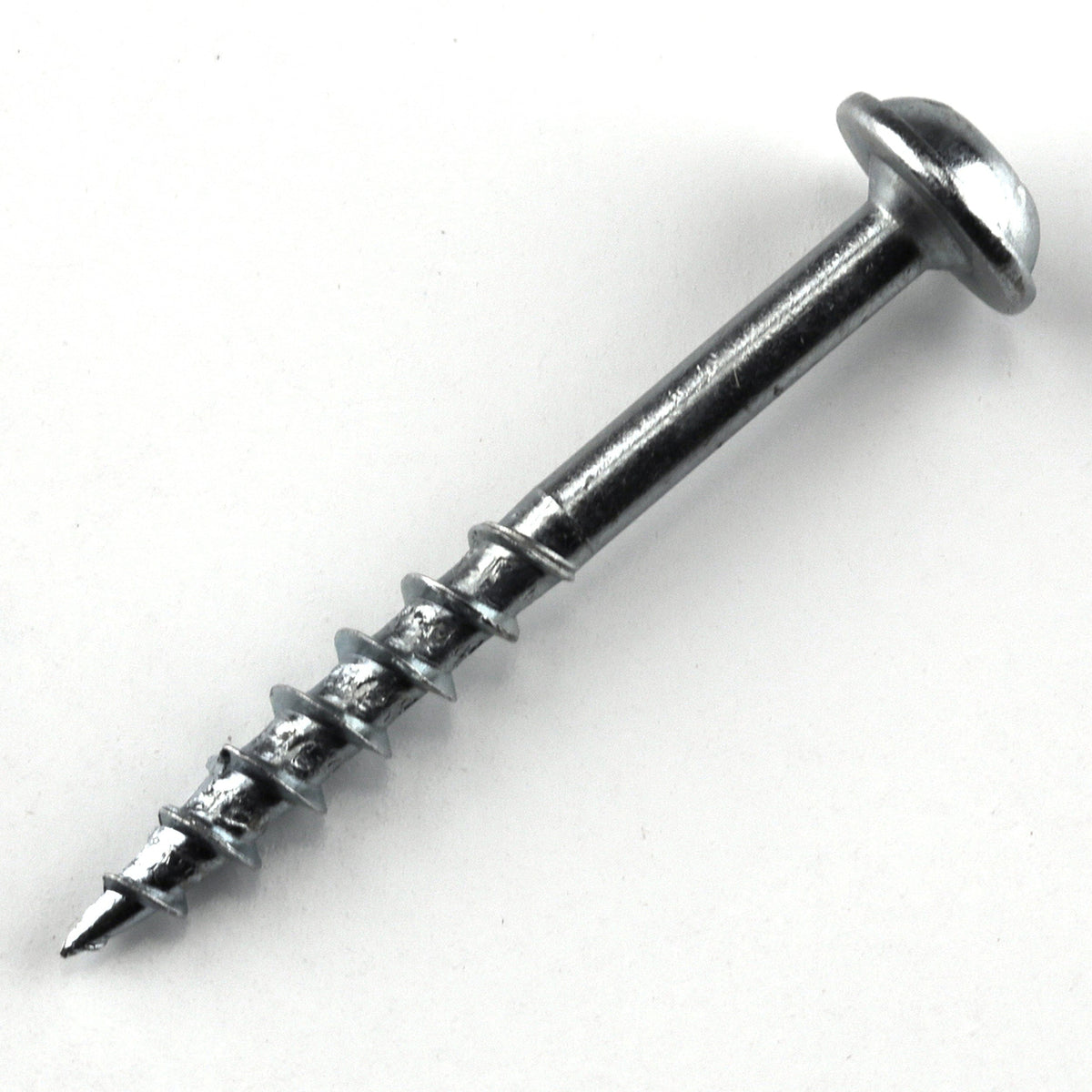 Pocket Hole Screw - #8 Coarse - Square Drive - Washer Head - Zinc