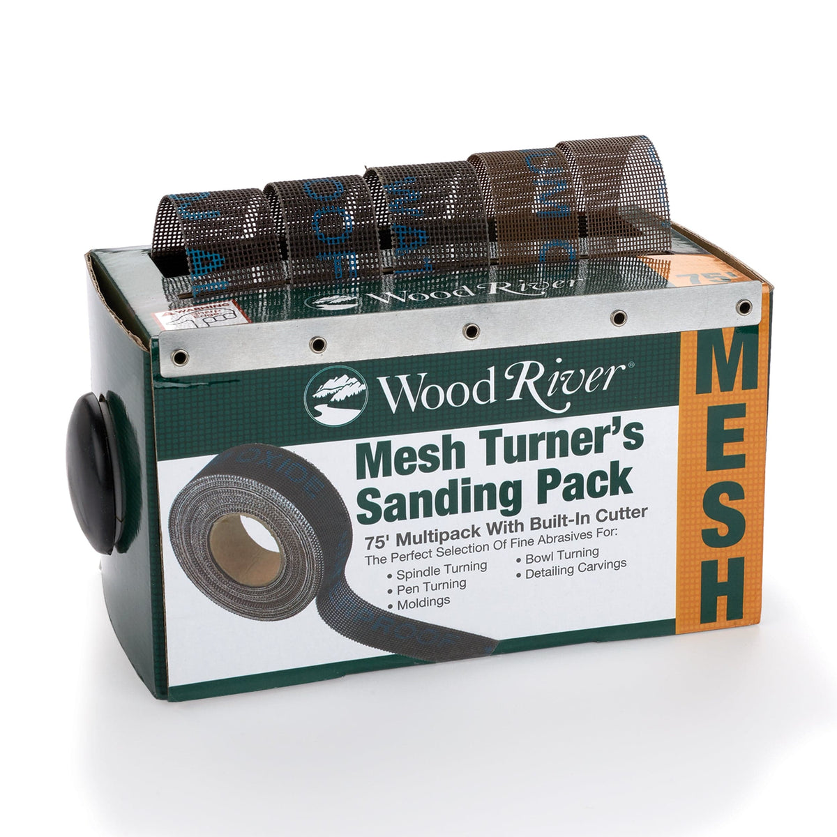 Mesh Turner's Sanding Pack Assorted Grit with Dispenser - 1" x 15' Rolls