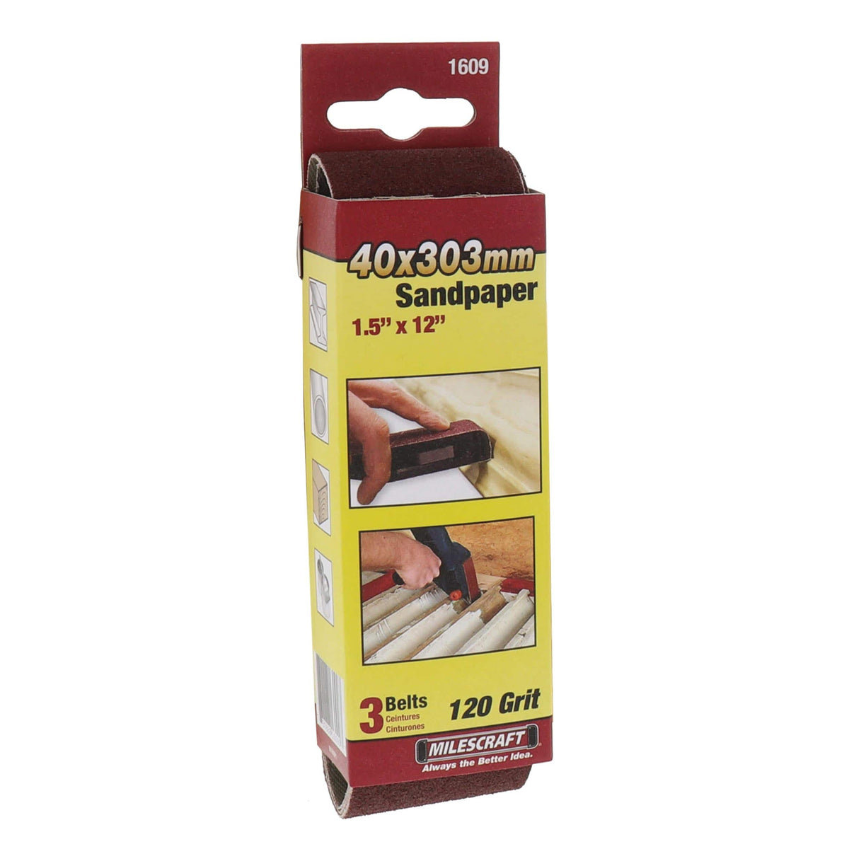 SandDevil Sanding Belts - 1-1/2" x 12" - 3 Pack