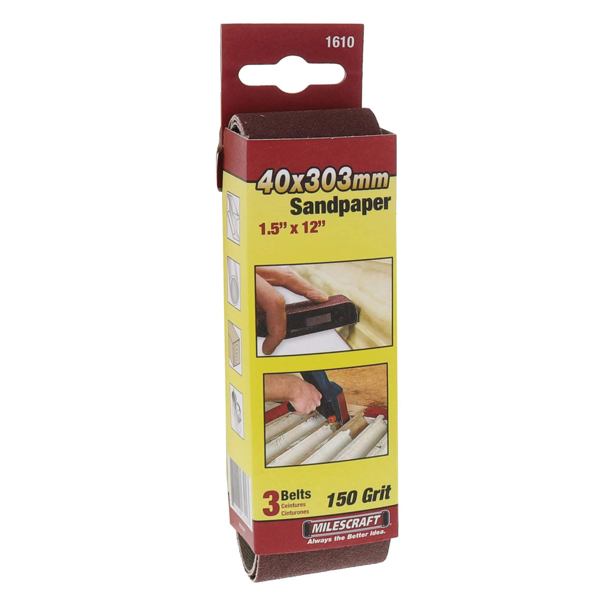 SandDevil Sanding Belts - 1-1/2" x 12" - 3 Pack