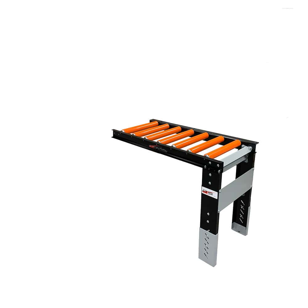 Roller Table Extension - 4' x 22" Kit - Orange Urethane Coated Zinc Rollers