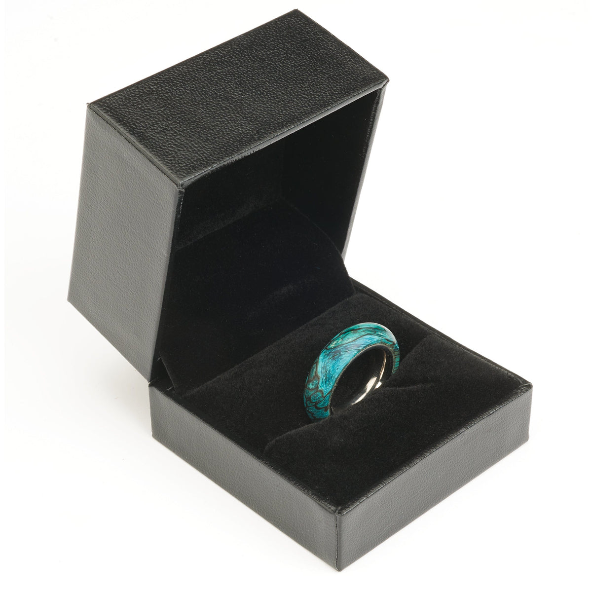 Ring Display Box - Black with Felt Lining