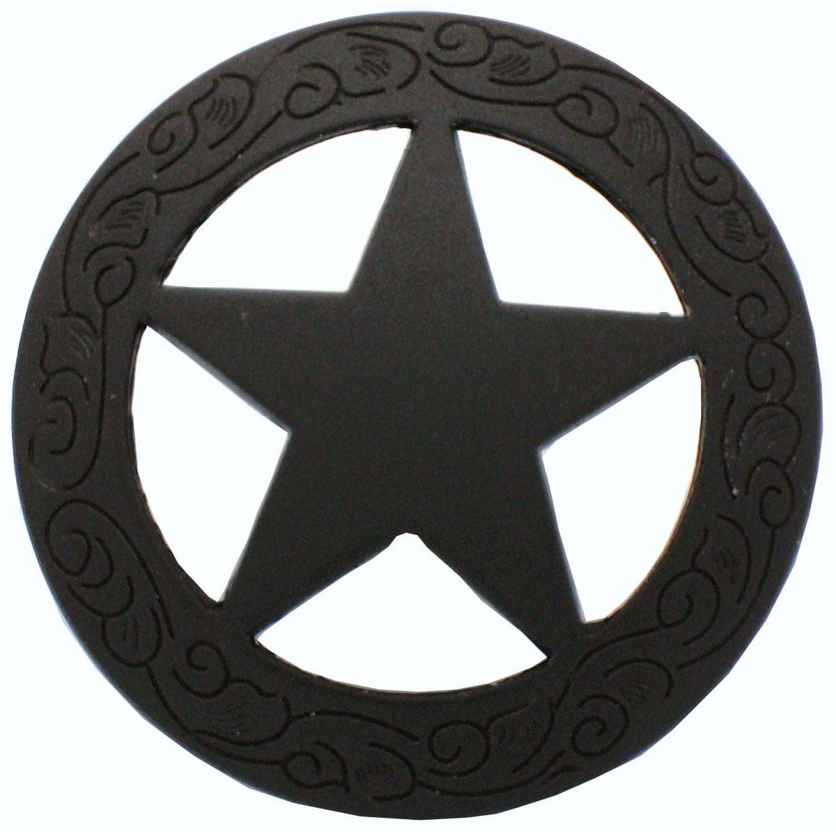Star Knob with Engraved Edge, Oil Rubbed Bronze