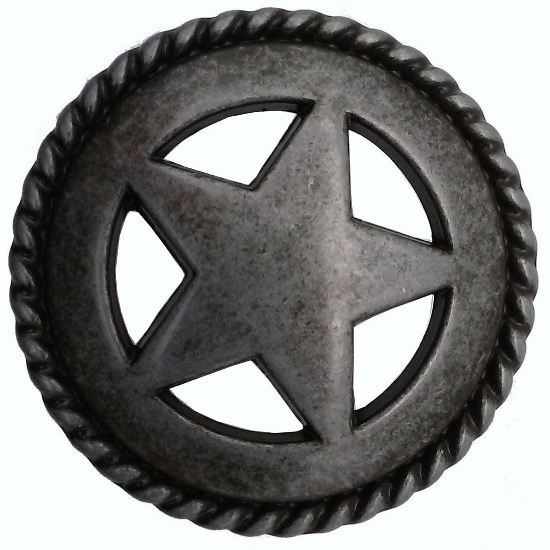 Star with Roped Edge, Pewter Oxide
