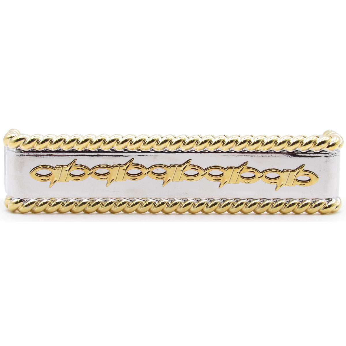 Barbed Wire with Roped Edge Pull, Nickel/Gold