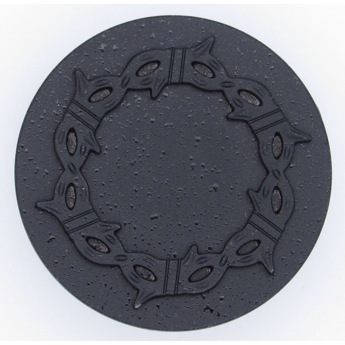Round Knob with Barbed Wire, Matte Black