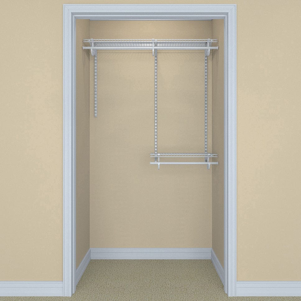 ShelfTrack Adjustable Closet Organizer 2' - 4' W, White