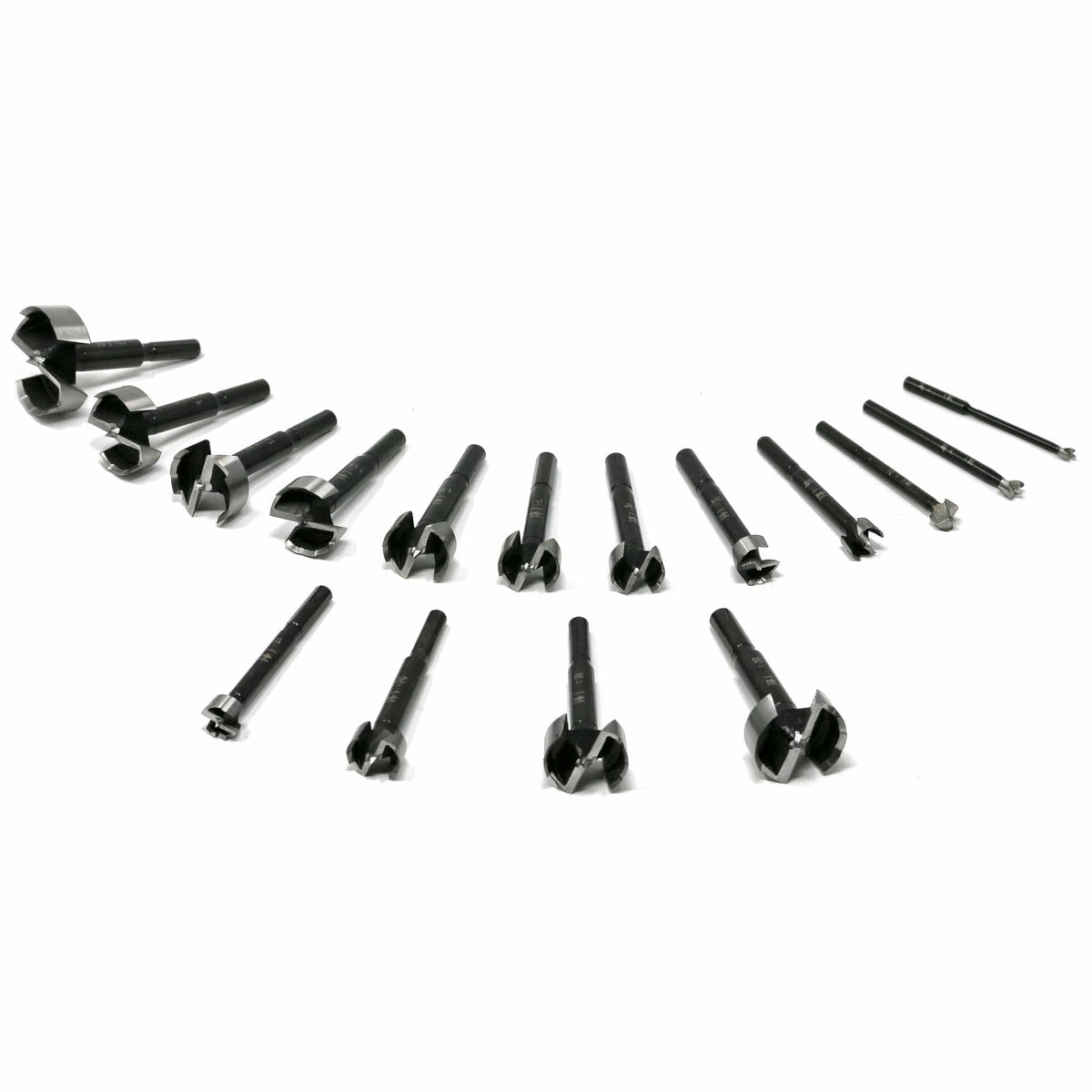 Black Shark Forstner Bit Set In Wooden Box - Imperial and Metric - 16 Piece