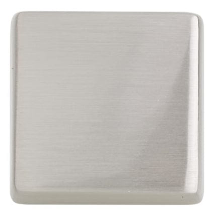 Contemporary Knob, 1-5/32" x 1-5/32", Brushed Nickel