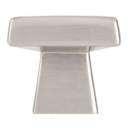 Contemporary Knob, 1-5/32" x 1-5/32", Brushed Nickel