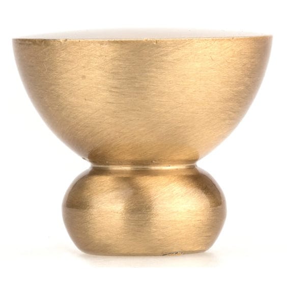 Contemporary Knob - 1-1/4" D - Brushed Gold