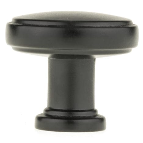 Contemporary Knob - 1-11/32" D - Matte Black