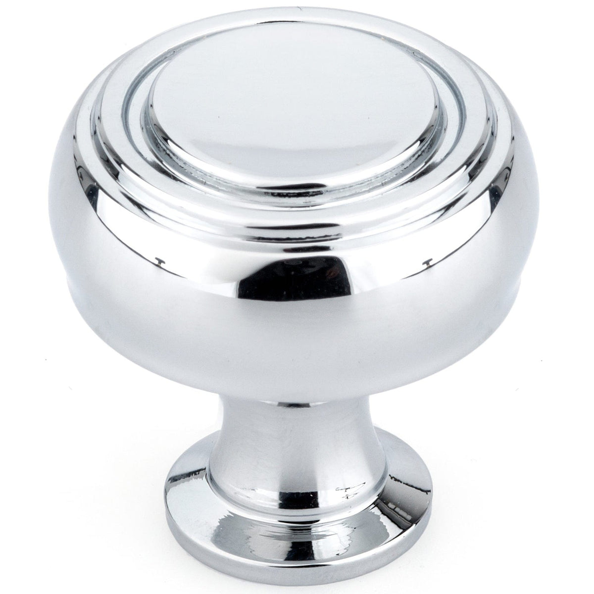 Contemporary Knob, 1-5/16" D, Chrome