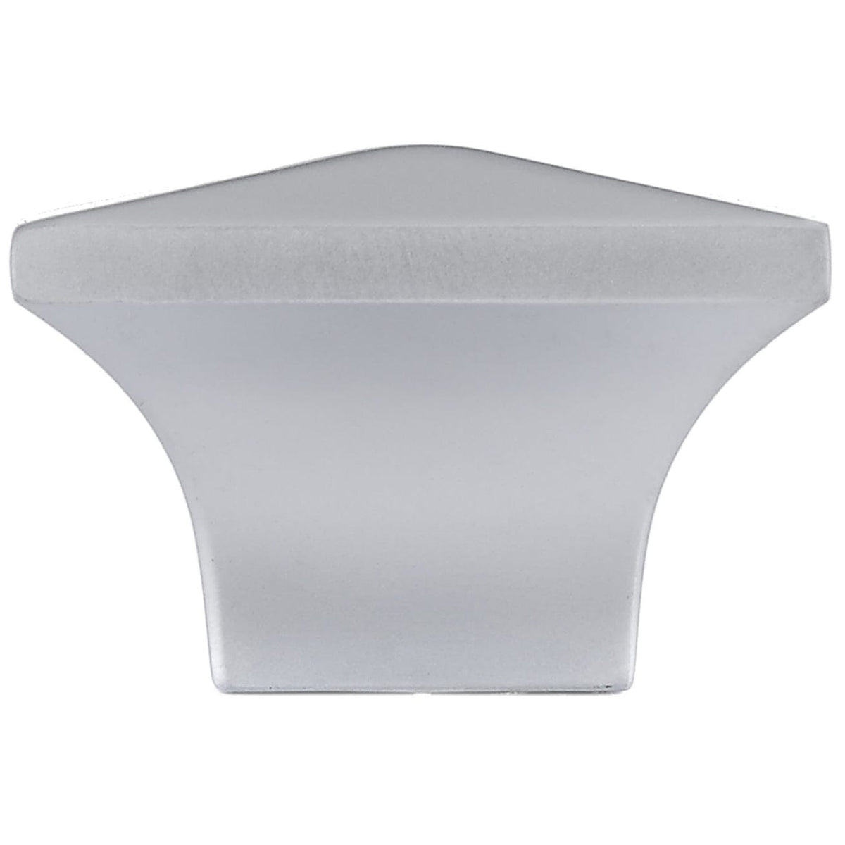 Contemporary Knob, 1-1/4" x 1-1/4", Matte Chrome