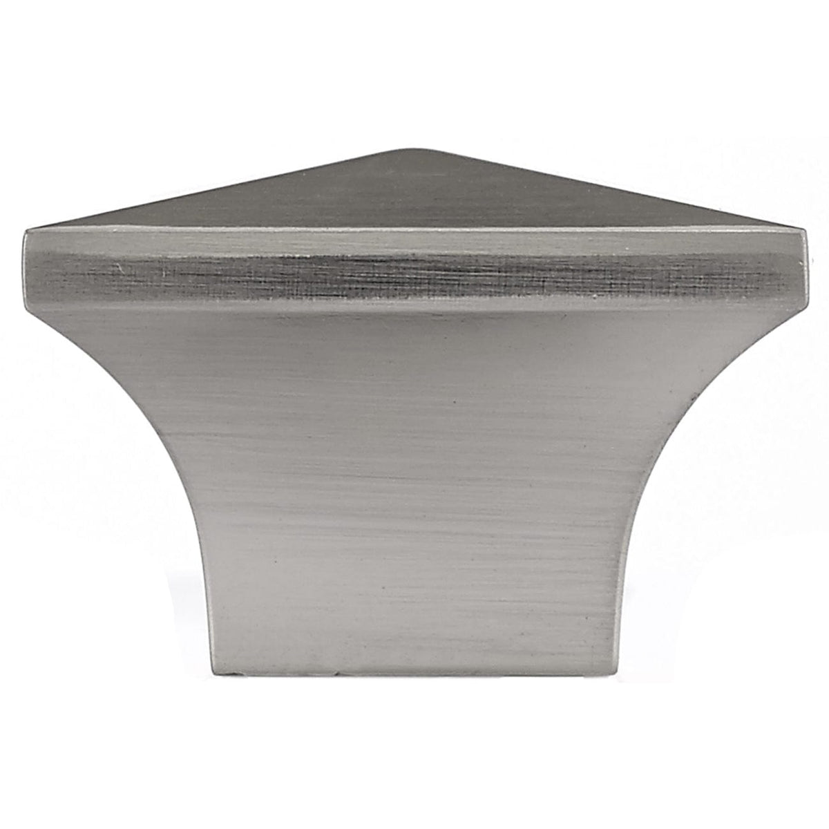 Contemporary Knob, 1-1/4" x 1-1/4", Brushed Nickel