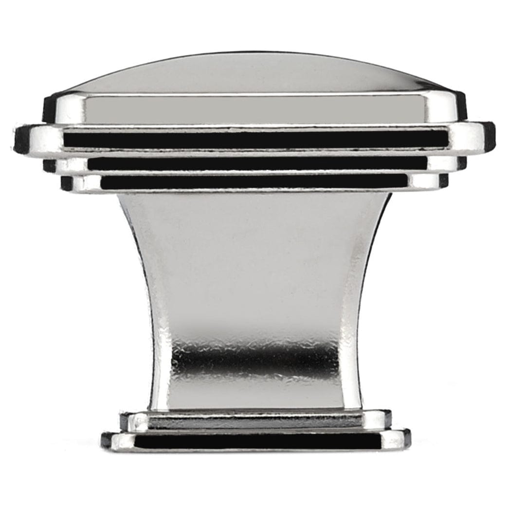 Transitional Knob, 1-7/32" x 1-7/32", Polished Nickel
