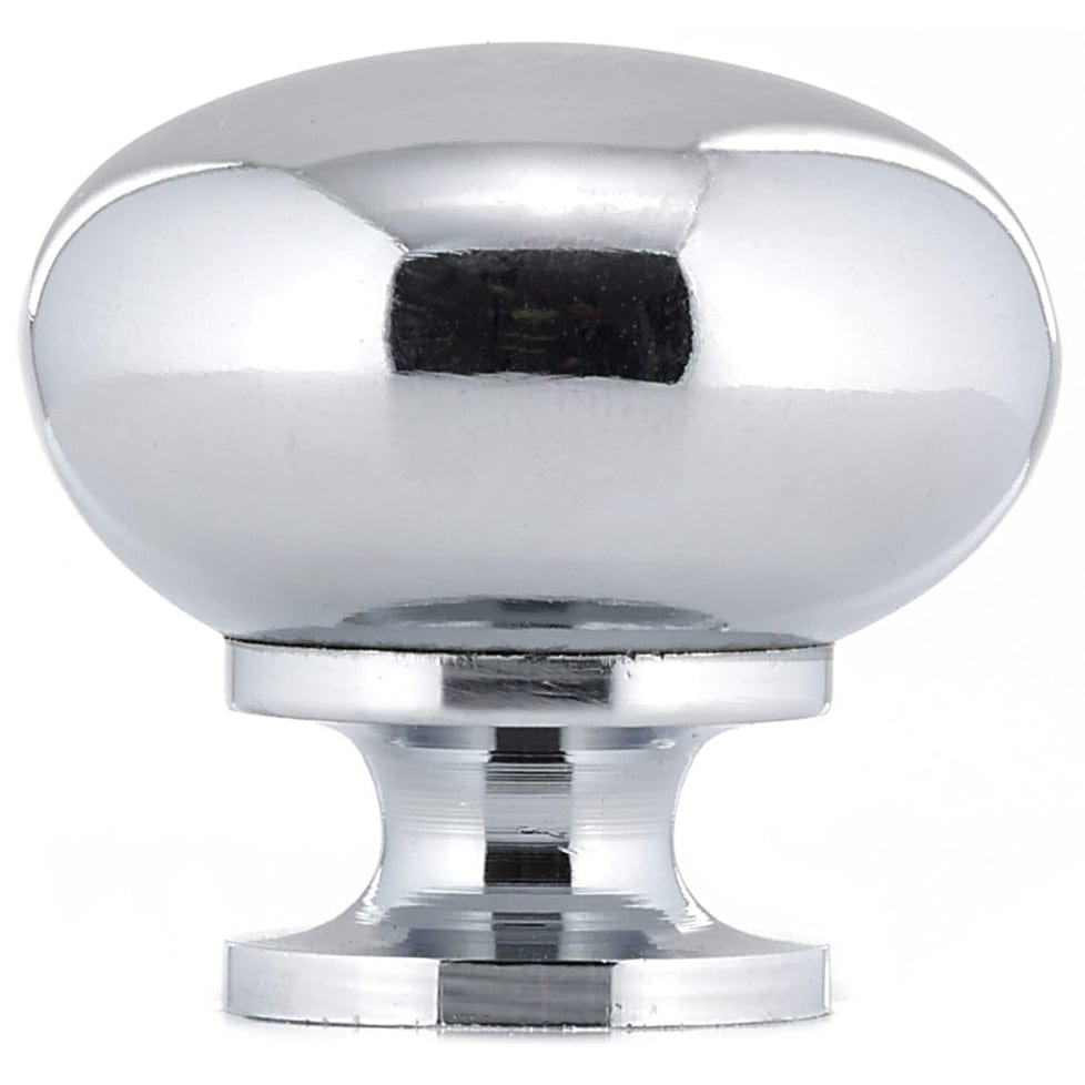 Traditional Mushroom Shape Knob- 1-1/4" Diameter - Chrome