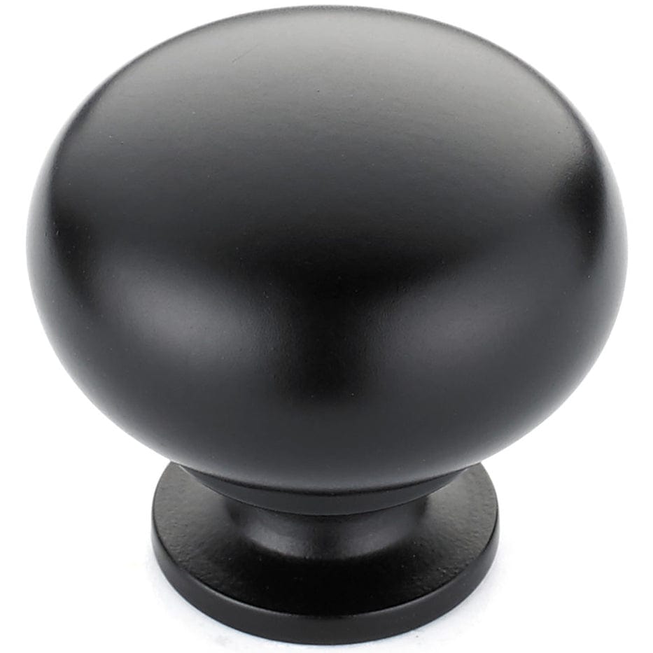 Traditional Knob, 1-1/4" D, Matte Black