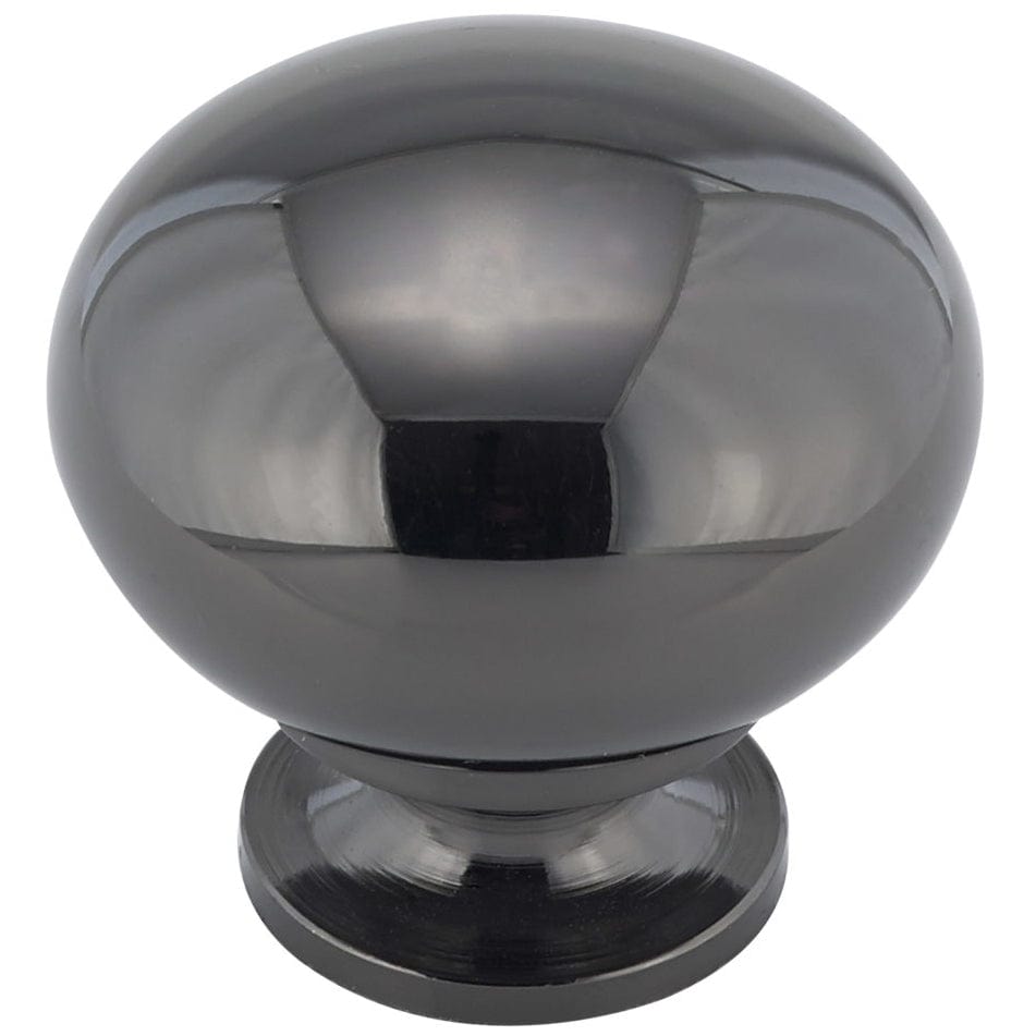 Traditional Knob, 1-1/4" D, Black Nickel