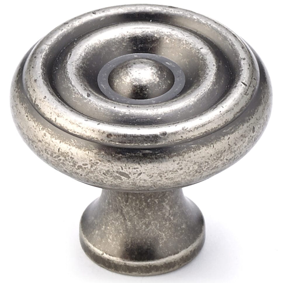Traditional Knob, 1-1/4" D, Pewter