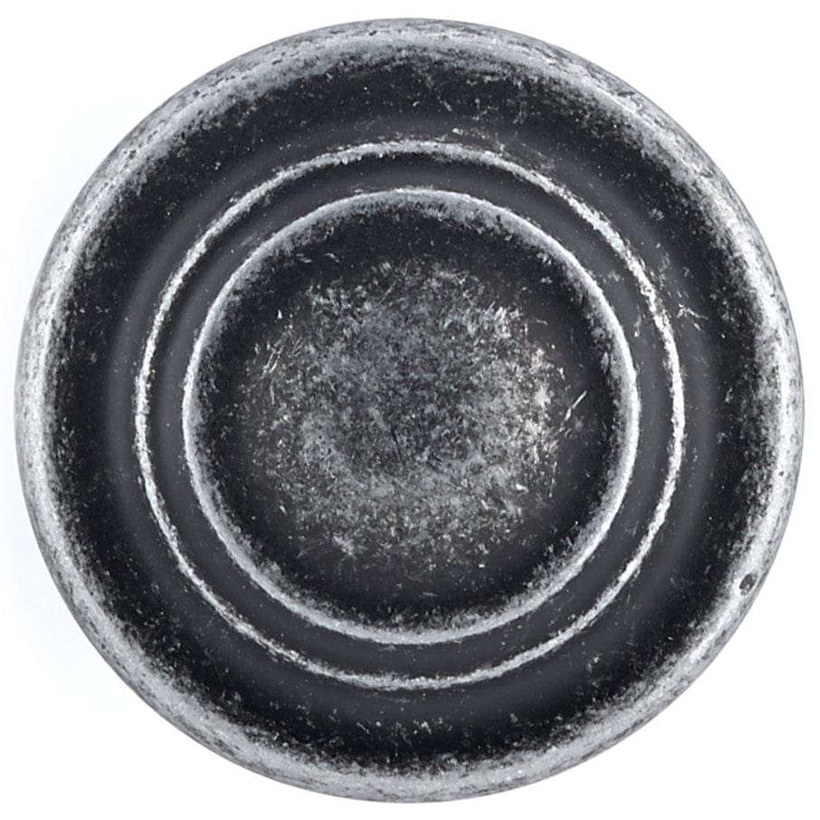 Traditional Knob, 1-5/16" D, Natural Iron