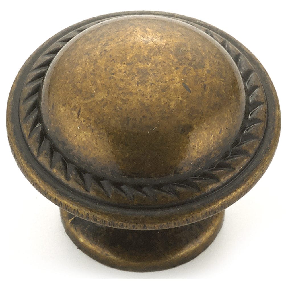 Traditional Knob, 1-3/16" D, Regency Brass