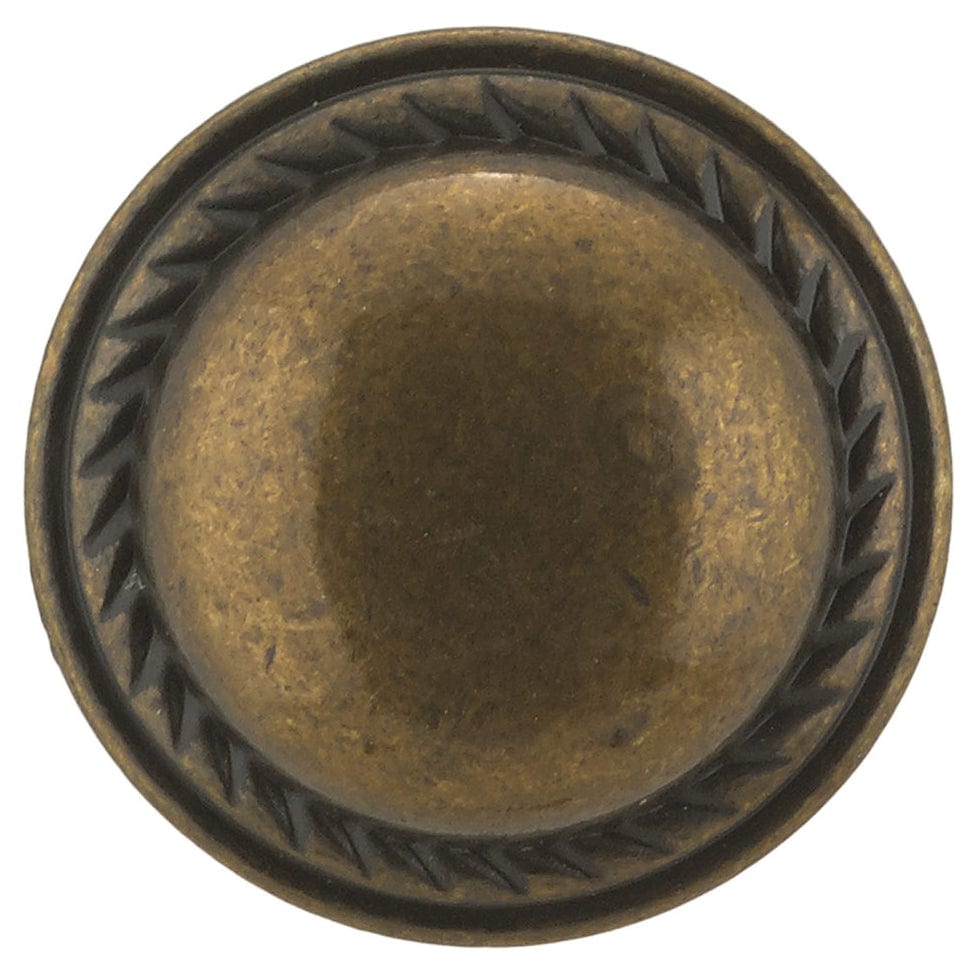 Traditional Knob, 1-3/16" D, Regency Brass
