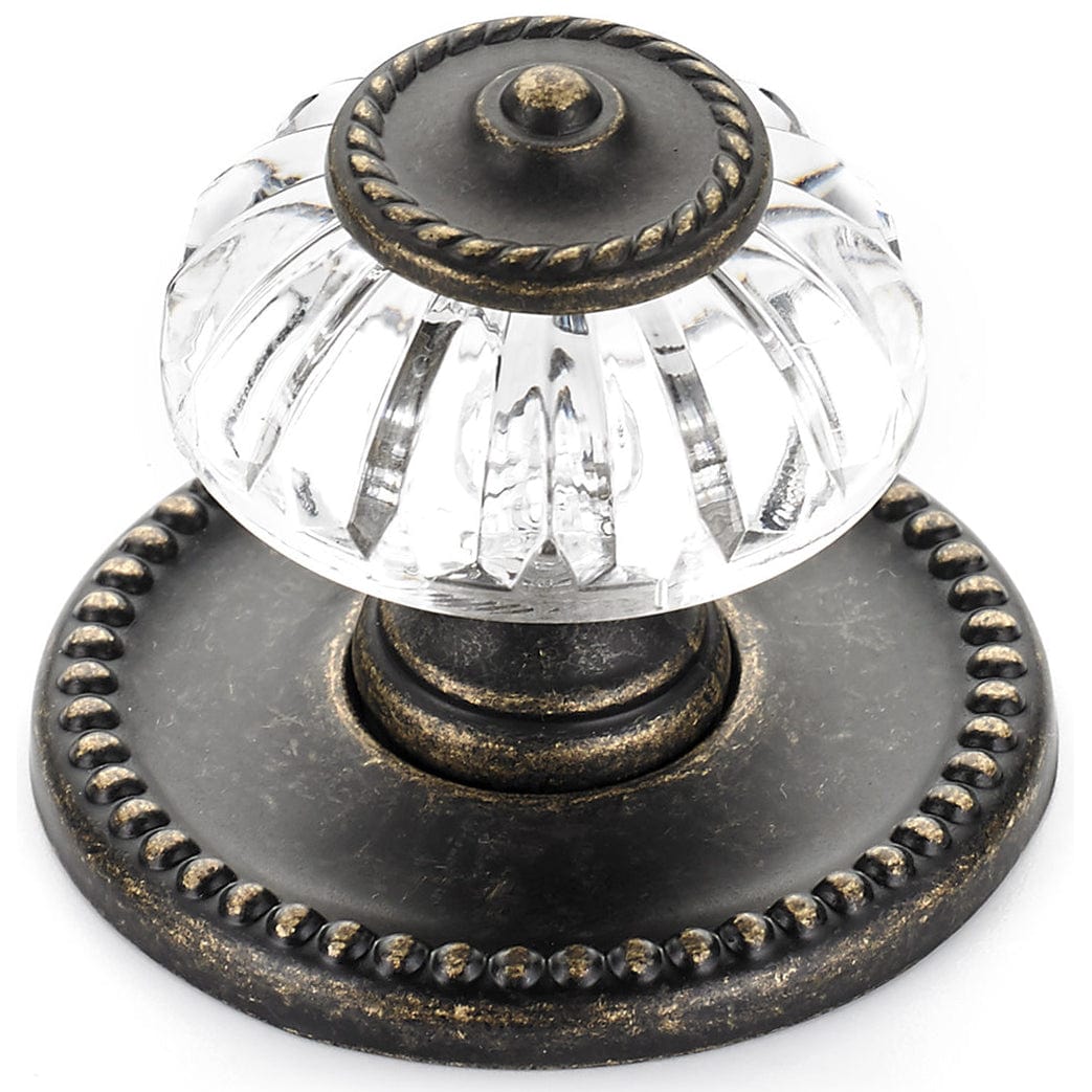 Eclectic Knob, 1-5/16" D, Burnished Brass