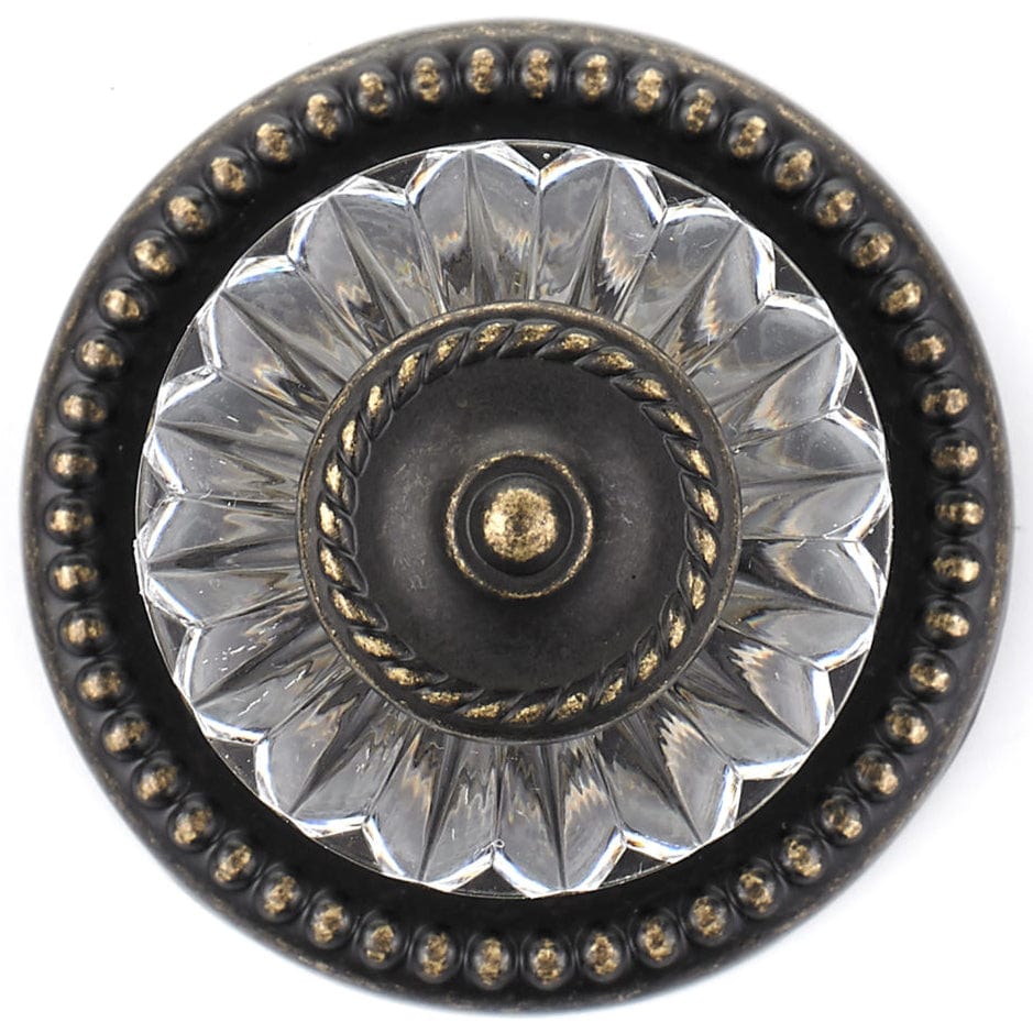 Eclectic Knob, 1-5/16" D, Burnished Brass