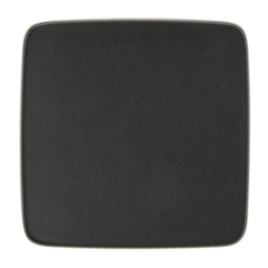 Contemporary Knob, 2-1/4" x 2-1/4", Matte Black
