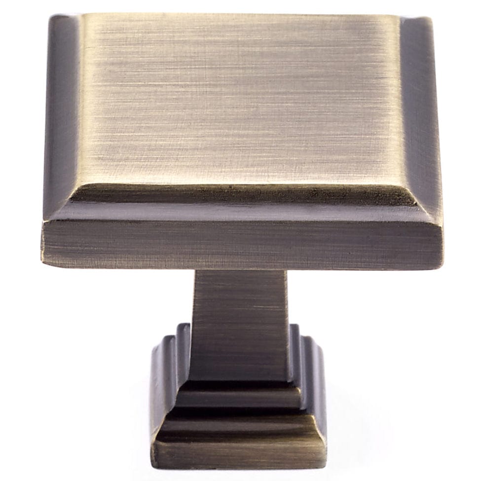 Transitional Knob, 1-1/4" x 1-1/4", Antique English