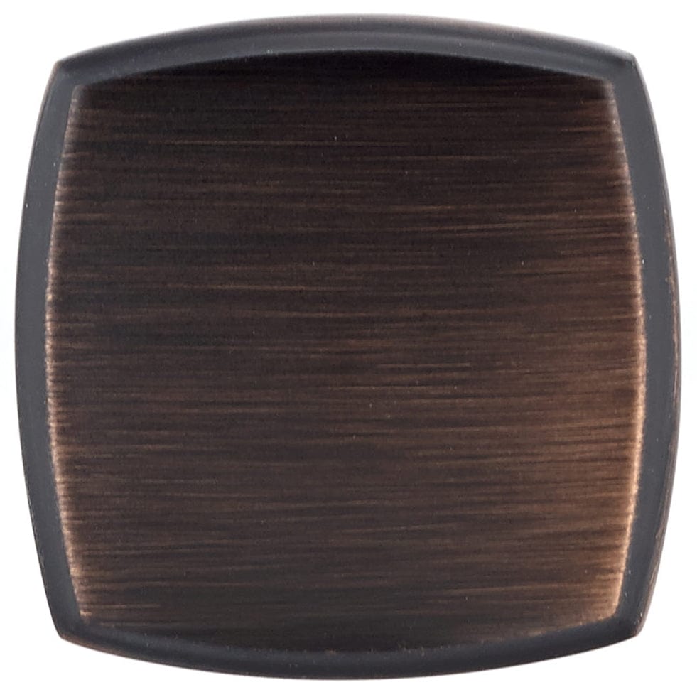 Transitional Knob, 1-1/4" x 1-1/4", Brushed Oil-Rubbed Bronze