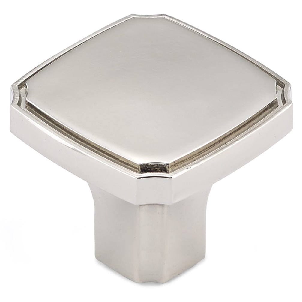 Transitional Knob, 1-3/8" x 1-3/8", Polished Nickel