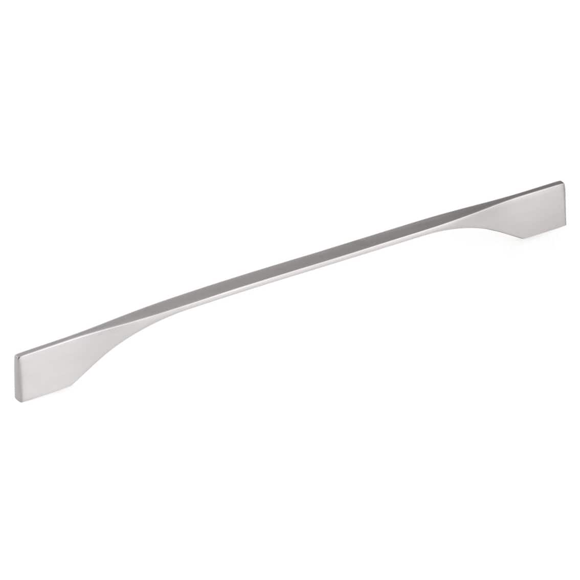 Contemporary Pull, 11-3/8" to 12-5/8" Center-to-Center, Brushed Nickel