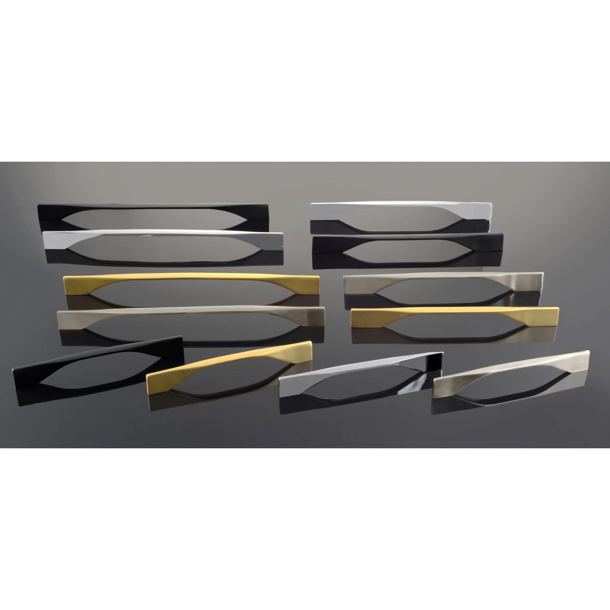 Contemporary Pull, 11-3/8" to 12-5/8" Center-to-Center, Brushed Nickel