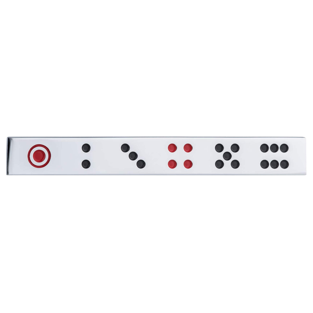 Eclectic Pull, 3-3/4" Center-to-Center, Chrome, Dice Pattern