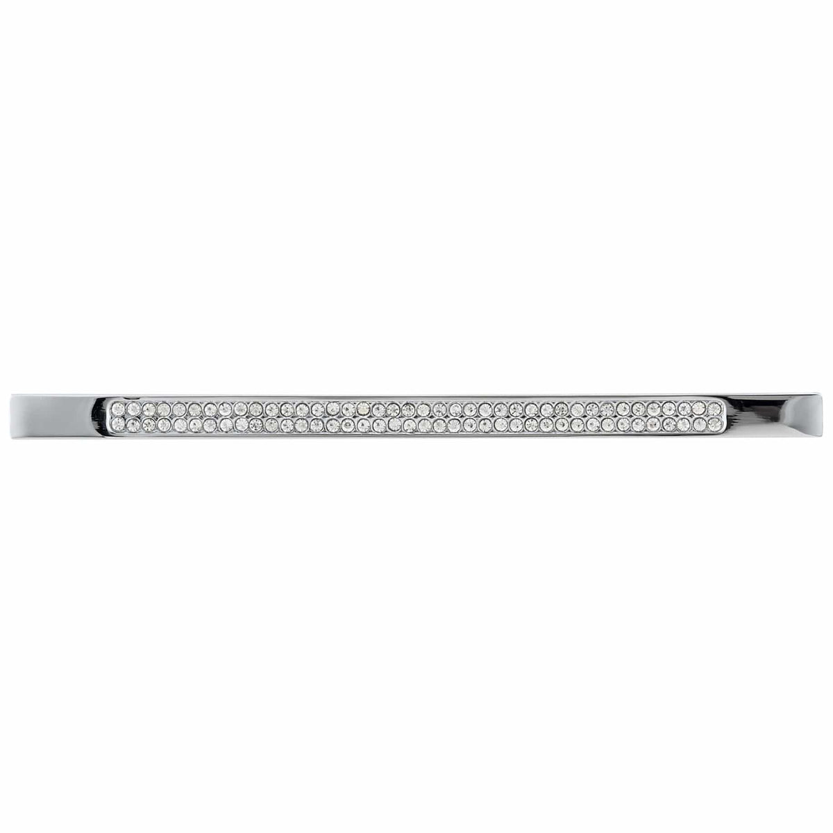 Contemporary Pull, 5-1/16" Center-to-Center, Chrome, Crystal