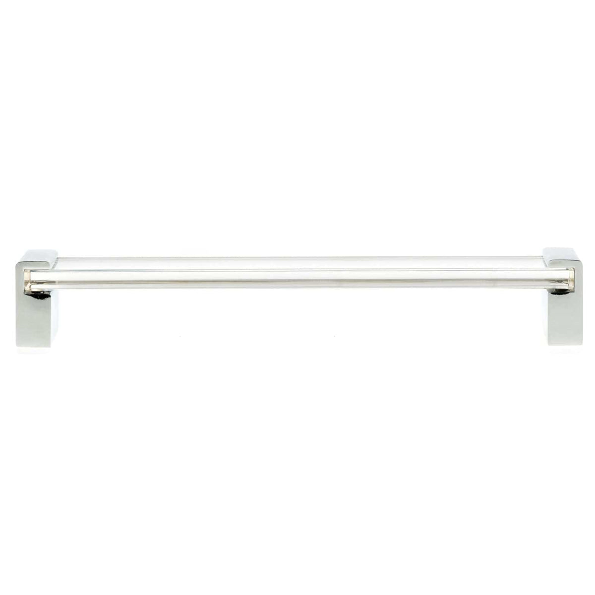 Contemporary Pull - 10-1/8" Center-to-Center - Chrome/Clear Acrylic