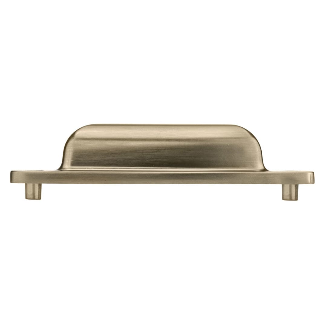 Rectangular Cup Transitional Pull - 3-3/4" Center-to-Center - 4-1/2" OL - Champagne Bronze