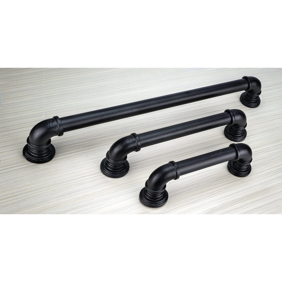 Eclectic Barn Door Pull, 15-1/8" Center-to-Center, Matte Black
