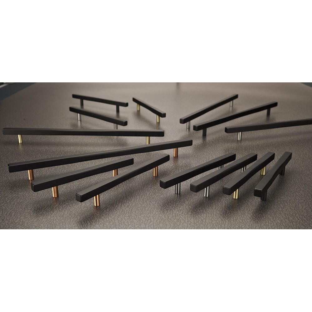 Contemporary Pull - Matte Black - 5-1/16" - Center-to-Center - 8-3/16" L