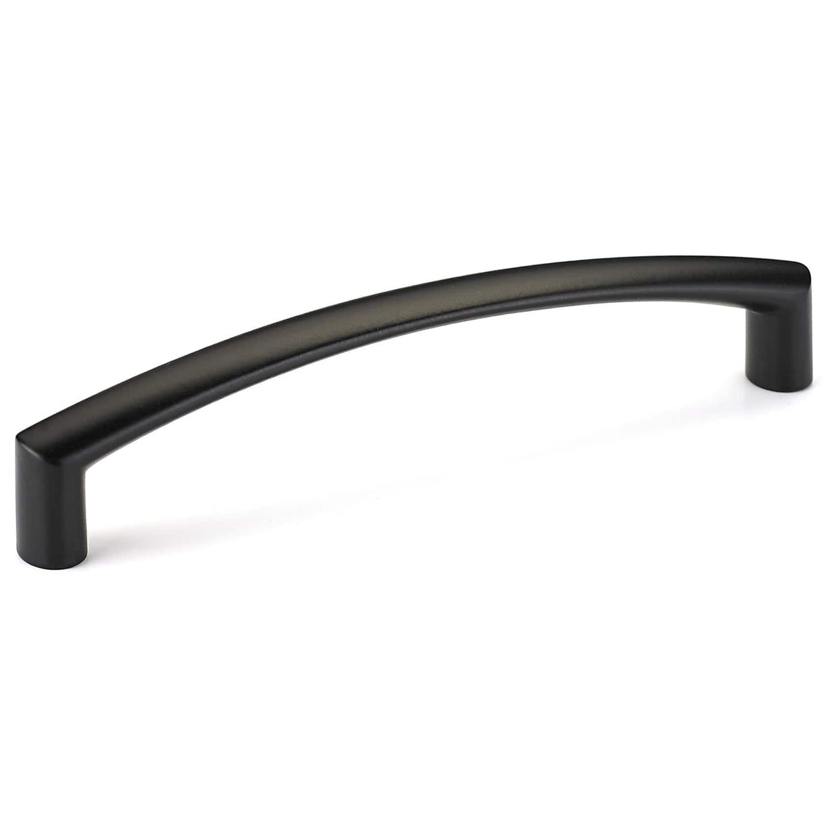 Contemporary Curved Pull - 5-1/16" Center-to-Center - 5-7/16" OL -Matte Black