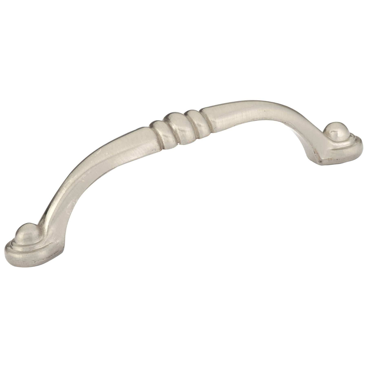 Traditional Pull, 3-3/4" Center-to-Center, Brushed Nickel